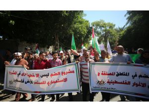 İsrail'in "ilhak" planı  Gazze'de protesto edildi