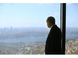 Cumhurbaşkanı Erdoğan yapımı devam eden Çamlıca Kulesi'ni inceledi