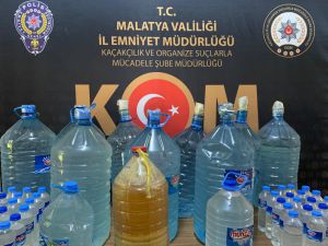 Malatya'da 208 litre sahte içki ele geçirildi