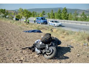 Eskişehir'de devrilen motosikletin sürücüsü öldü