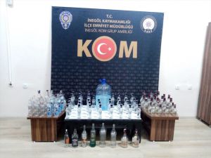 Bursa'da sahte içki operasyonunda iki kişi yakalandı
