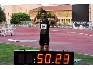 Milli atlet Sinan Ören'den yeni rekor