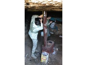 PKK'lıların kullandığı mağaralar kullanılamaz hale getirildi