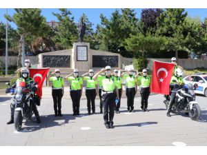 Yozgat'ta kadın trafik polislerinden Kovid-19 uyarısı