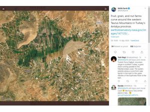 NASA, Antalya dağlarındaki tarım arazilerinin fotoğrafını paylaştı