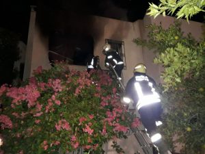 Bodrum'da evde çıkan yangın söndürüldü