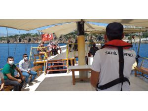 Antalya'daki tekne ve yatlarda Kovid-19 denetimi yapıldı