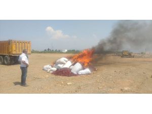 Gaziantep'te küflenmiş 15 ton biber ele geçirildi