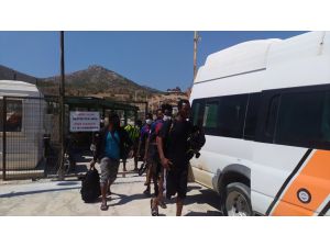 Muğla'da Türk kara sularına geri itilen 41 düzensiz göçmen kurtarıldı