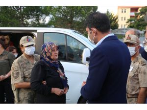 Giresun'daki selde şehit olan Jandarma Uzman Çavuş Sami Yılmaz için tören düzenlendi