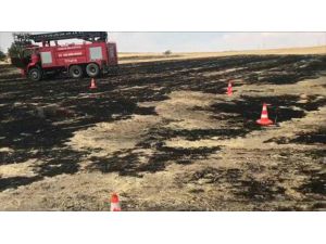 Kırşehir'de yanan tarlada erkek cesedi bulundu