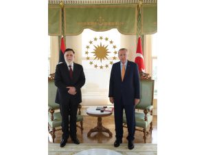 Cumhurbaşkanı Erdoğan, Libya Başbakanı Fayiz es-Serrac'ı kabul etti