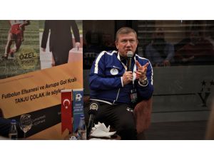 Eski milli futbolcu Tanju Çolak Kosovalı sporseverlerle buluştu