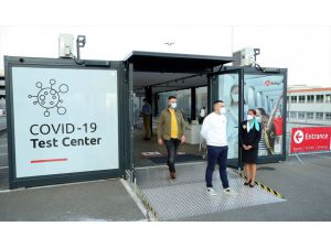 Brüksel Havalimanı'nda Kovid-19 test merkezi açıldı