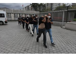 Samsun'daki uyuşturucu operasyonunda gözaltına alınan 6 şüpheli adliyede
