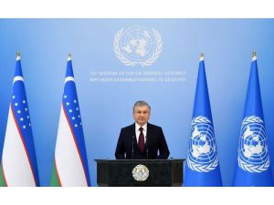 Özbekistan Cumhurbaşkanı Mirziyoyev BM Genel Kurulu'na ilk kez Özbekçe hitap etti: