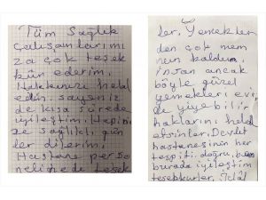 Nevşehir'de koronavirüs hastasından sağlık çalışanlarına teşekkür mektubu