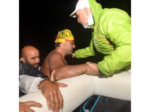 Milli sporcu Emre Seven'in Mersin'den KKTC'ye yüzme hedefi yarım kaldı