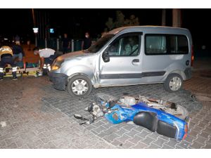 Muğla'da hafif ticari araçla çarpışan motosikletin sürücüsü yaralandı