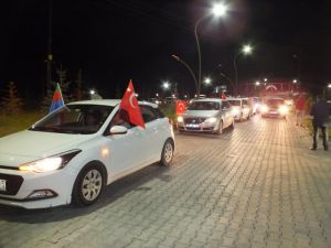 Sivas'ta Azerbaycan'a destek için araç konvoyu oluşturuldu