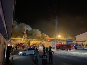 Konya’daki şeker fabrikasında yangın çıktı