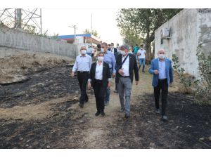 CHP heyeti Hatay'daki yangında zarar gören alanları inceledi
