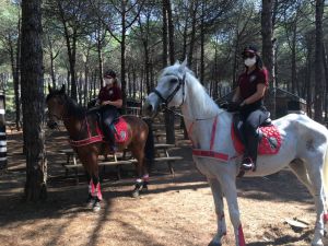 Atlı polisler, Aydos Ormanı'nda denetim yaptı