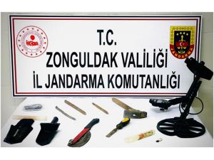Zonguldak'ta kaçak kazı yapan 2 kişi yakalandı