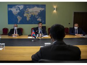 AK Parti'li Yılmaz, Yeni Azerbaycan Partisi heyetini kabulünde konuştu: