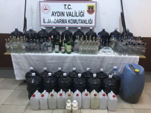 Aydın'da sahte içki ürettiği öne sürülen 2 kişi gözaltına alındı