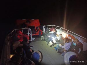 Datça'da Türk kara sularına geri itilen 16 sığınmacı kurtarıldı