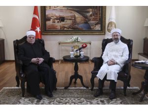 Diyanet İşleri Başkanı Erbaş, Kuzey Makedonya İslam Birliği Başkanı Fetahu ile görüştü