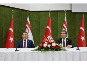KKTC Başbakanı Üstel, Türkiye ile işbirliği protokolü imza töreninde konuştu: