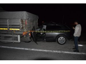 Konya'da otomobilin tıra çarptığı kazada 2 kişi yaralandı