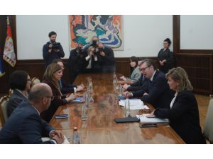 Sırbistan Cumhurbaşkanı Vucic, BM Özel Temsilcisi ve UNMIK Şefi Ziadeh'yi kabul etti