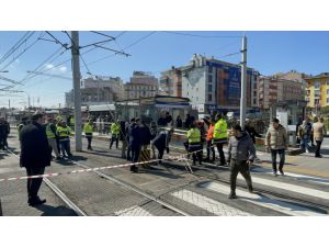 GÜNCELLEME -  Güngören'de tramvay raydan çıktı