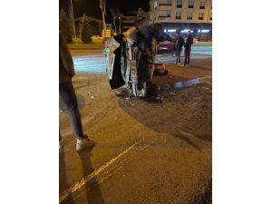Nevşehir'de devrilen otomobildeki 3 kişi yaralandı