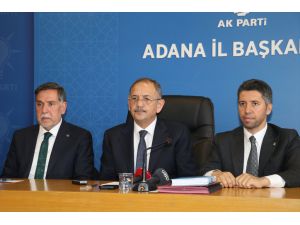 AK Parti'li Özhaseki, partisinin Adana İl Başkanlığı'nda konuştu: