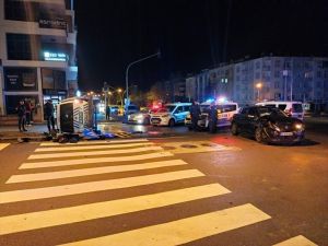 Samsun’da otomobille çarpışan polis aracındaki 2 polis memuru yaralandı