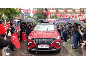 Türkiye'nin yerli otomobili Togg Bartın'da tanıtıldı