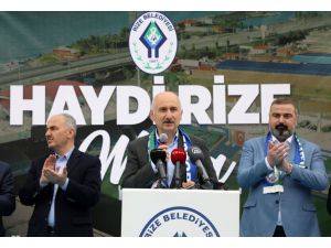 Ulaştırma ve Altyapı Bakanı Karaismailoğlu, Rize'de konuştu: