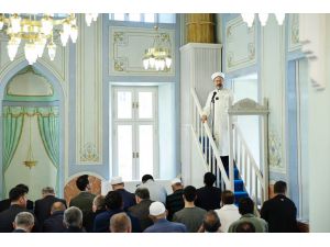 Diyanet İşleri Başkanı Erbaş, restorasyonu tamamlanan Ahmet Çelebi Camii'nin açılışında konuştu: