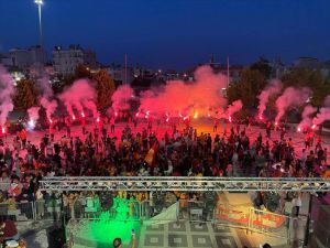 Kilis'te ultrAslan taraftar grubu Galatasaray'ın şampiyonluğunu kutladı
