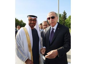 Cumhurbaşkanı Erdoğan, BAE Devlet Başkanı Muhammed bin Zayid Al Nahyan ile görüştü