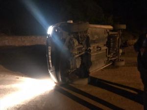 Kayseri'de kum yığınına çarpan arasın sürücüsü yaralandı