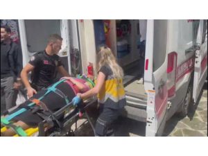 Amasya'da iş yeri açılışında yüksekten düşen kadın yaralandı