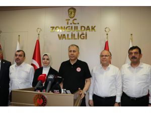 İçişleri Bakanı Yerlikaya selden etkilenen Zonguldak'ta konuştu: