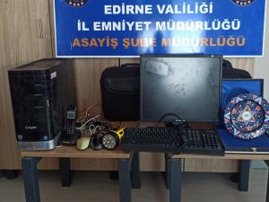 Edirne'de okuldan hırsızlık yapan 2 zanlı tutuklandı