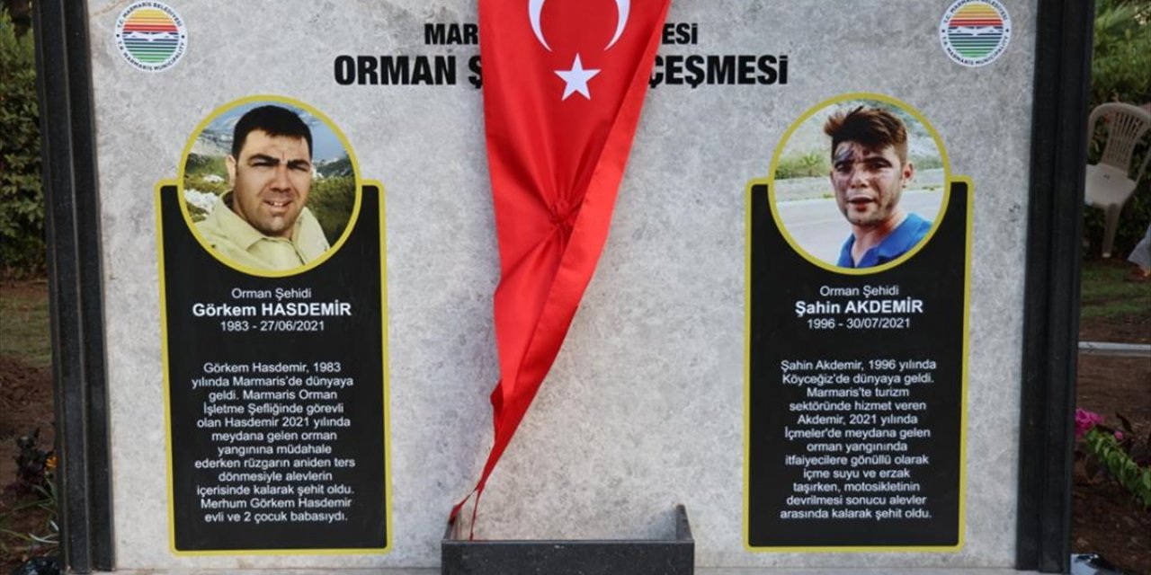 Marmaris'te Orman Şehitleri adına hayrat çeşmesi yaptırıldı