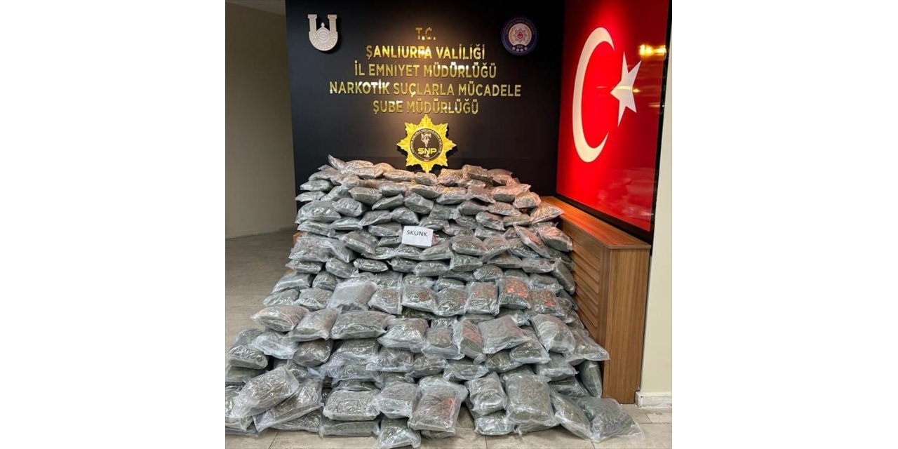 Şanlıurfa'da 177 kilogram skunk ele geçirildi